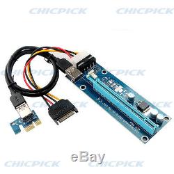 100 Pack Pcie Riser ETH Card PCI-E Express 1x To 16x Extender USB Adapter Cable