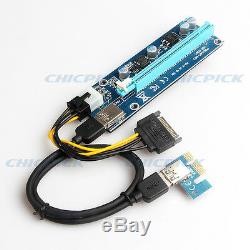 100 Pack Pcie Riser ETH Card PCI-E Express 1x To 16x Extender USB Adapter Cable