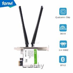 100pcs PCI-E WiFi Card Dual Band 600Mbps BT 4.0 Desktop Wireless Network Adapter