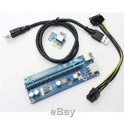 100pcs USB 3.0 Pcie PCI-E Express 1x To 16x Extender Riser Card Adapter Cable