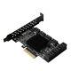 10ports 6gbps Pcie 4x To Sata3.0 Expansion Card Adapter For Windows Linux Pc