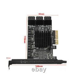 10Ports 6Gbps PCIE 4X to SATA3.0 Expansion Card Adapter for Windows Linux PC