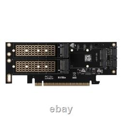 10XM. 2 NVMe NGFF To Pci-E 4X 3 in 1 Expansion Card Adapter Card B+M Key MSATA