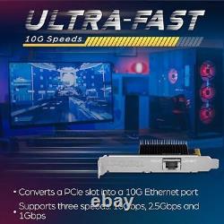 10 Gigabit PCIe Network Adapter, Converts A PCIe Slot Into A 10G Ethernet Por