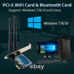 1200Mbps Wireless-AC Desktop PCI-E WiFi Card Dual Band PC Adapter BT4.0 Windows