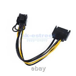 15-pin SATA Male to 8-pin (6+2) GPU Graphic Card Power Adapter Cable PCI-E Lot