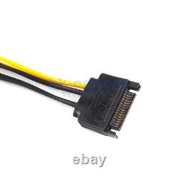 15-pin SATA Male to 8-pin (6+2) GPU Graphic Card Power Adapter Cable PCI-E Lot