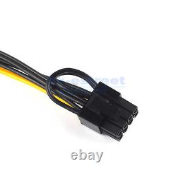 15-pin SATA Male to 8-pin (6+2) GPU Graphic Card Power Adapter Cable PCI-E Lot