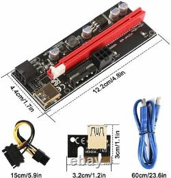 20PACK PCI-E 1x to 16x Powered USB3.0 GPU Riser Extender Adapter Card VER 009s