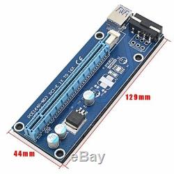 (24) USB 3.0 PCI PCI-E Express 1x To 16x Extender Riser Card Adapter Power Cable