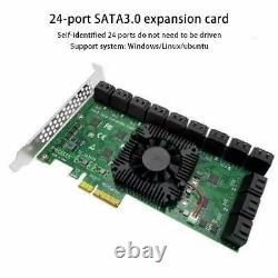 24-port PCI-E to Sata3.0 Expansion Card PCI Express X16 Adapter 6GB Interface