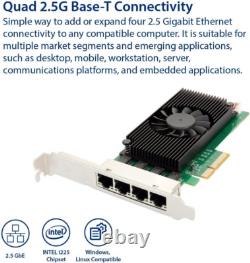 2.5 Gigabit Ethernet PCI-E Network Expansion Card RJ45 LAN Adapter Low Profile