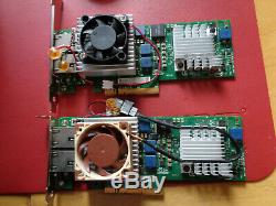 2 x Intel X520-T2 Dual Port 10GbE PCIe Ethernet Network Adapter Cards