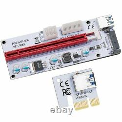 30X(USB 3.0 Pcie PCI-E Express 1X To 16X GPU Extender Riser Card Adapter F6Y5)