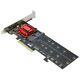 3xdual Nvme Pcie Adapter, M. 2 Nvme Ssd To Pci-e 3.1 X8/x16 Card Support M. 2 (m6)