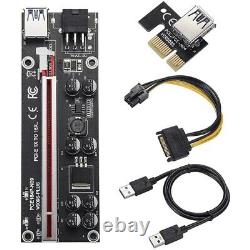 4X(6PCS VER009S Plus PCI-E Riser Card PCI Express 1X to 16X Adapter with USB3C1)