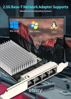 4 Port 2.5Gb PCIe Network Card, 4 Port 2.5 Gigabit Ethernet Interface Adapter