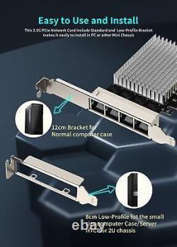 4 Port 2.5Gb PCIe Network Card, 4 Port 2.5 Gigabit Ethernet Interface Adapter