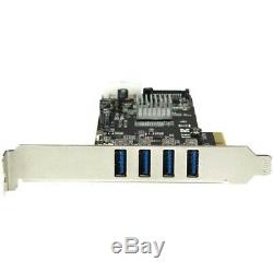 4-Port PCI Express (PCIe) SuperSpeed USB 3.0 Card Adapter with 4 Dedicated 5Gbps