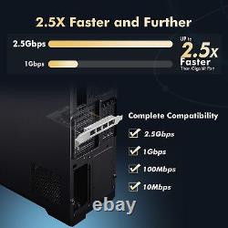 4 Ports 2.5G PCIe Network Adapter, RTL8125B LAN Controller, 2500/1000/100Mbps