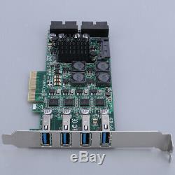 4 Ports USB 3.0 PCI-E Expansion Card PCI Express PCIE USB 3.0 Hub Adapter