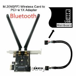 50PCS Desktop PCIe WiFi Adapter for 8260 8265 9260 AX200 AX210 MT7921 M. 2 Card