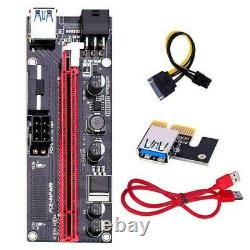 6PCS PCIE Riser 1X to 16X USB 3.0 Graphics Riser Adapter Card For Bitcoin Mining