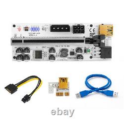 6Port USB3.0 Riser Card with PCI-E 16X Riser Board PCI-E 1X Adapter Card For Miner