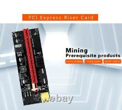 6 PACK PCI-E 1x to 16x Powered USB3.0 GPU Riser Extender Adapter Card VER 009s