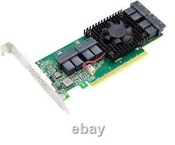 8 Port U. 2 to PCIe x16 SFF-8643 NVMe SSD Adapter with Heatsink