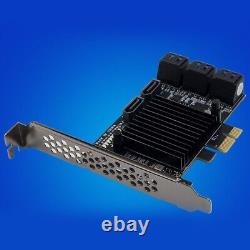 8 Ports to PCIe Expansion Card PCIE X1 Adapter Hard Disk Converter for Computer