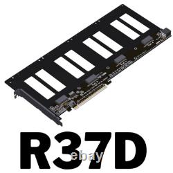ADT-Link PCIe 5.0x16 to 4-Port U. 2/EDSFF hard drive split adapter expansion card