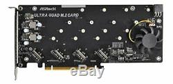 ASRock Ultra Quad M. 2Card4x 4x M. 2SSD Controller Card PCI-E PCI-Express 16