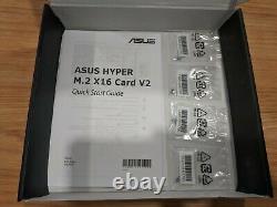 ASUS Hyper M. 2 X16 PCIe 3.0 X4 Expansion Adapter Card V2 with 4 NVMe M. 2 Slots