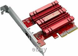 ASUS XG-C100C PCI-E Network Interface Card 10 Gigabit LAN RJ-45 Port Red Adapter