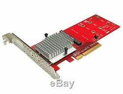 Ableconn PEXM2-130 Dual PCIe NVMe M. 2 SSDs Carrier Adapter Card PCI Express
