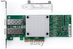 BCM57810S Network Card 10GBE NIC Dual SFP+ with 2 pc 10GBase-SR SFP+ Transceiver