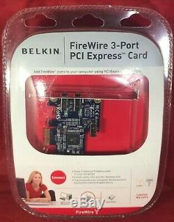 Belkin F5U504 Ver 1.0 FireWire 3Port Firewire Adapter PCI Express Card