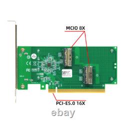 CY PCI-Express 16x to MCIO 8i SFF-TA-1016 Dual Mini Cool Edge IO VROC Adapter