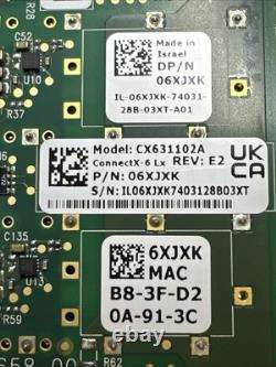 Dell OEM Mellanox ConnectX-6 Lx 2-Port 25G SFP28 Network Card DP/N 06XJXK