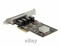 Delock PCI Express Card 4 x Gigabit LAN Network adapter PCIe x4 low 89567