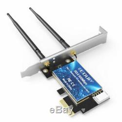 Dual Band AC 600M PCI-E Card Wireless Bluetooth Adapter Dongle Low Profile