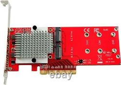 Dual M. 2 PCIe NVMe SSD Adapter Card PCI Express 3.0 x8 / x16 Support 2X M. 2