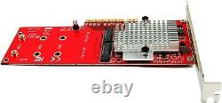 Dual M. 2 PCIe NVMe SSD Adapter Card PCI Express 3.0 x8 / x16 Support 2X M. 2