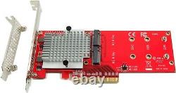 Dual M. 2 PCIe NVMe SSD Adapter Card PCI Express 3.0 x8 / x16 Support 2X M. 2