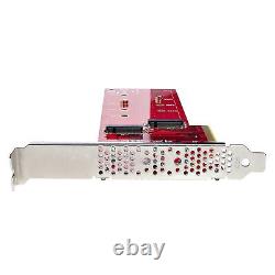 Dual M. 2 PCIe SSD Adapter Card, PCIe x8 / x16 to Dual NVMe or AHCI M. 2 SSDs
