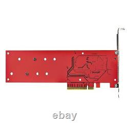 Dual M. 2 PCIe SSD Adapter Card, PCIe x8 / x16 to Dual NVMe or AHCI M. 2 SSDs