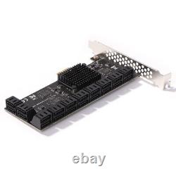 Expansion Card III Adapter PCIE 1X to 20 Ports SATA3.0 Add in Card