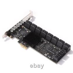 Expansion Card III Adapter PCIE 1X to 20 Ports SATA3.0 Add in Card