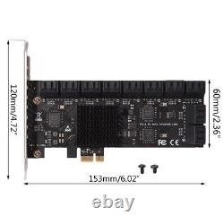 Expansion Card III Adapter PCIE 1X to 20 Ports SATA3.0 Add in Card